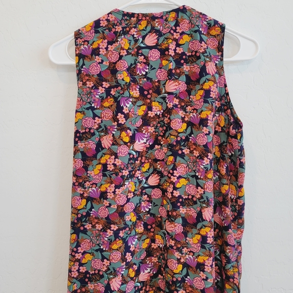💕 LuLaRoe Colorful Floral Print Joy Vest Women's Size Small - Picture 3 of 13
